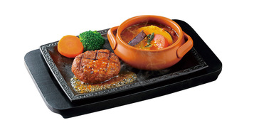 写真：ハンバーグと焼き野菜カレー(ソースなし)