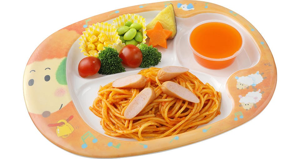 写真:おこさまスパゲティ(ぶどうゼリーつき)