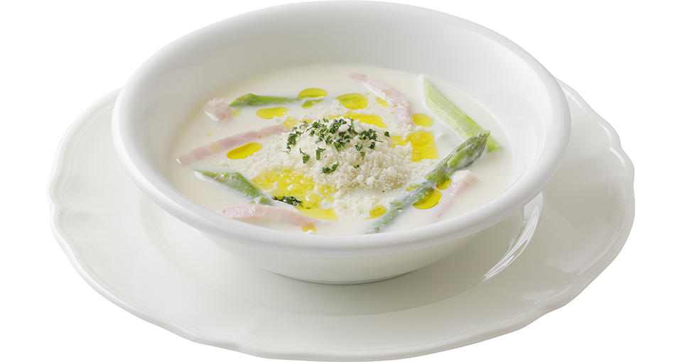 写真：春野菜のホワイトスープ