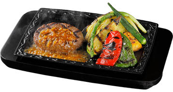 写真：ハンバーグと炭焼き野菜（ソースなし）【湖西浜名湖店限定】夏