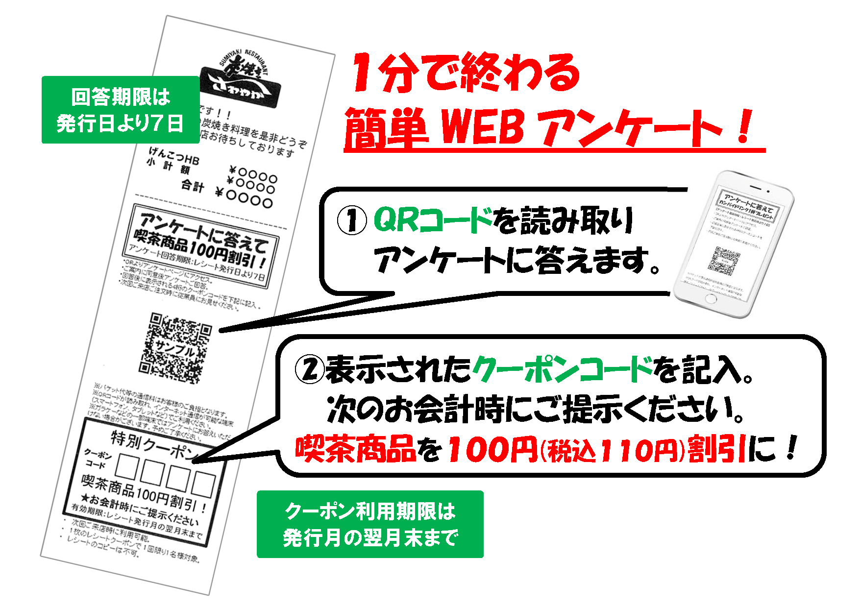 アンケートに答えると喫茶商品100円 税込110円 割引になります 新着情報 げんこつハンバーグの炭焼きレストランさわやか アンケートに答えると喫茶商品100円 税込110円 割引になります 新着情報 げんこつハンバーグの炭焼きレストランさわやか