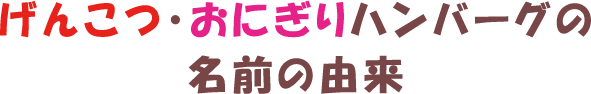 げんこつ・おにぎりハンバーグの名前の由来