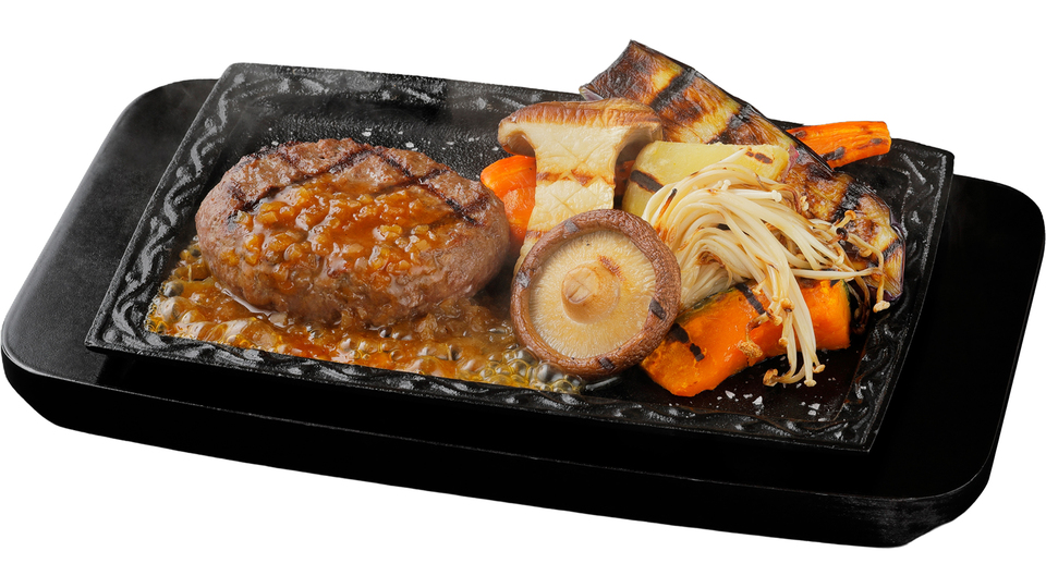 【炭焼き野菜店限定】ハンバーグと炭焼き野菜｜炭焼きレストランさわやか