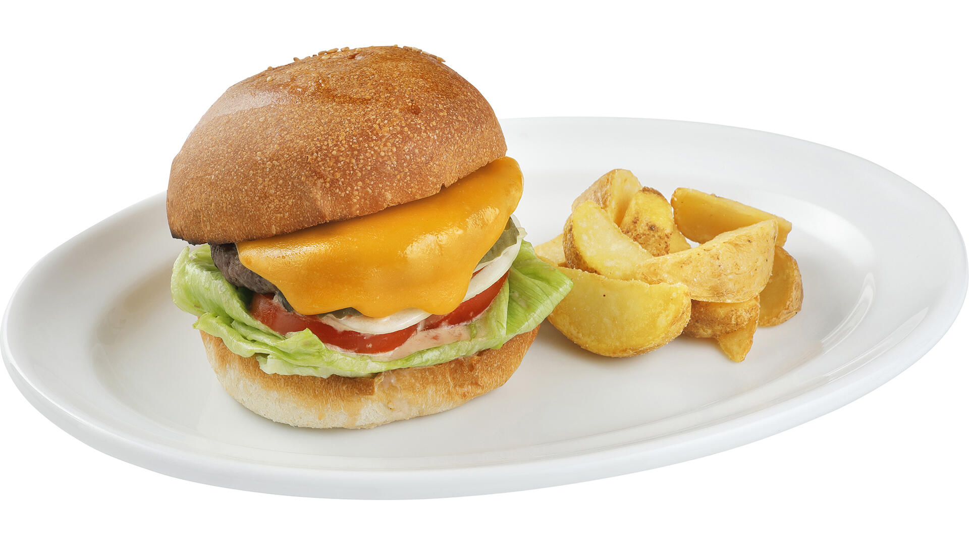 炭焼きチーズバーガー(ランチスープ付)｜炭焼きレストランさわやか