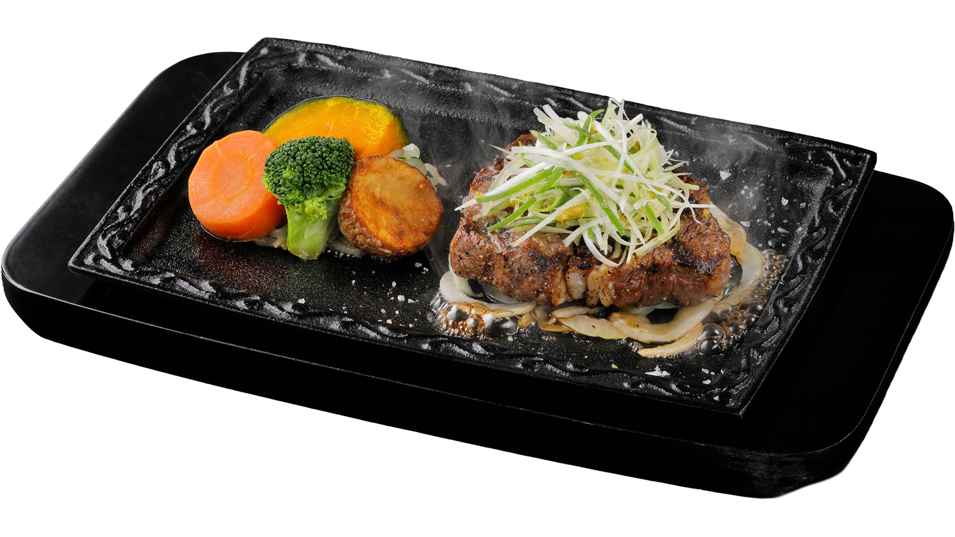 【季節限定】柚子胡椒の辛ねぎステーキ150ｇ(ソースなし)セット｜炭焼きレストランさわやか